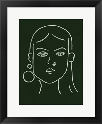 Framed Malachite Portrait IV Print