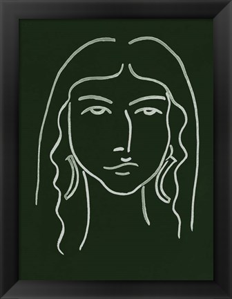 Framed Malachite Portrait VI Print