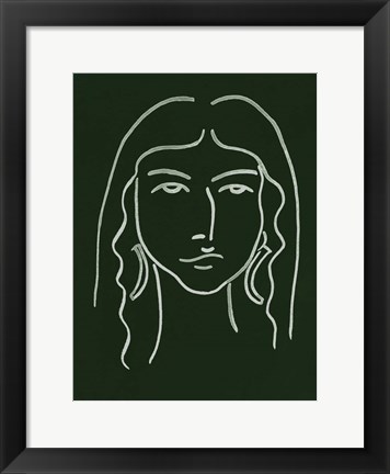 Framed Malachite Portrait VI Print