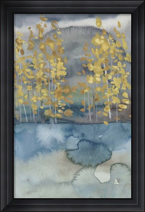 Framed Golden Trees I Print