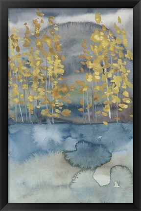 Framed Golden Trees I Print