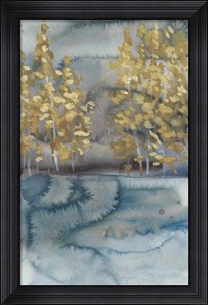 Framed Golden Trees II Print