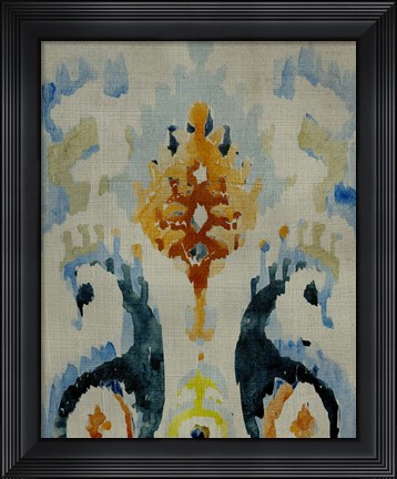 Framed Bohemian Ikat V Print