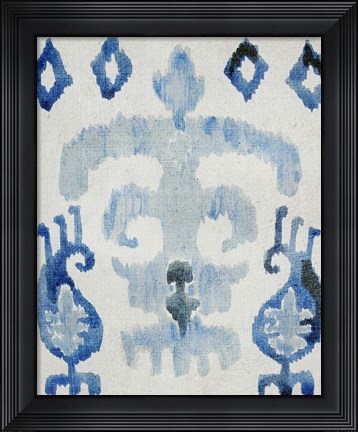 Framed Sapphire Ikat III Print