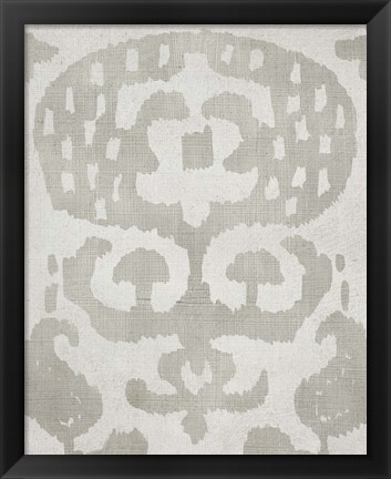 Framed Shadow Ikat I Print