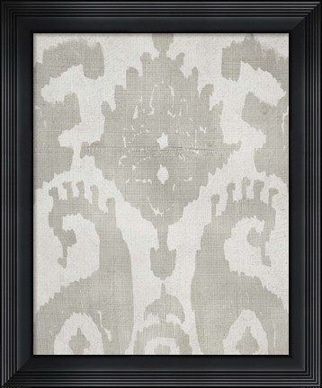 Framed Shadow Ikat V Print