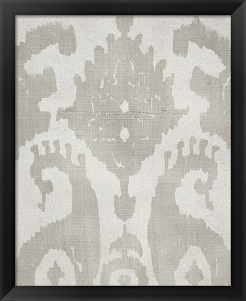Framed Shadow Ikat V Print