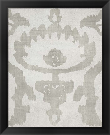 Framed Shadow Ikat VI Print