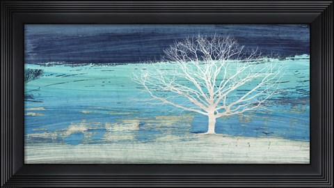 Framed Treescape #3 (Azure) Print