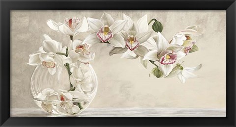 Framed Orchid Arrangement I Print