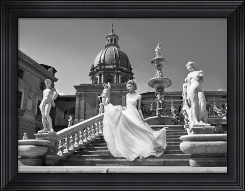 Framed Escalier en Italie (detail) Print