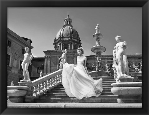 Framed Escalier en Italie (detail) Print