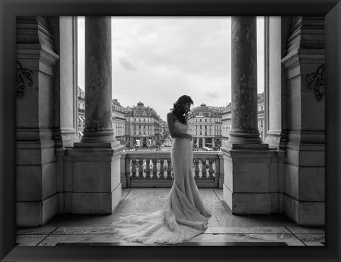 Framed Balcony on a Boulevard, Paris Print