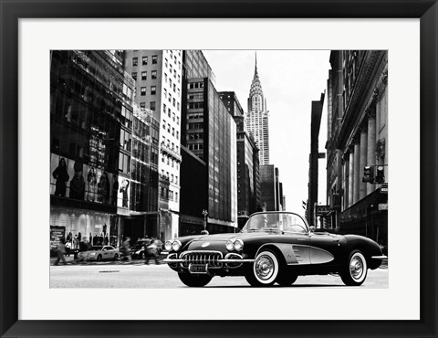 Framed Roadster in NYC Print
