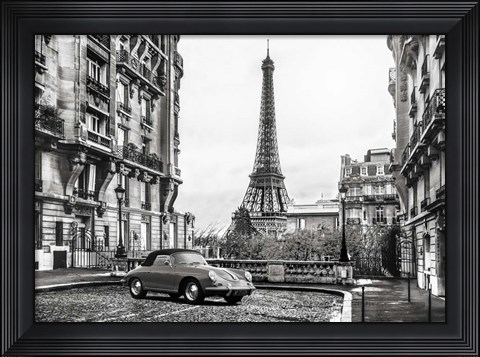 Framed Roadster in Paris Print