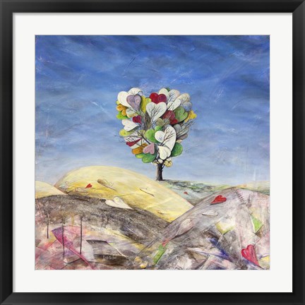 Framed Evanescenze di Cuori Print