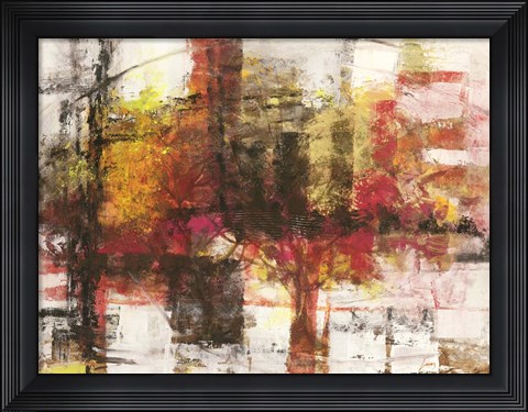 Framed Astratto Cremisi Print