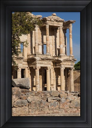 Framed Turkey, Izmir, Kusadasi, Ephesus The Library Of Ephesus Print
