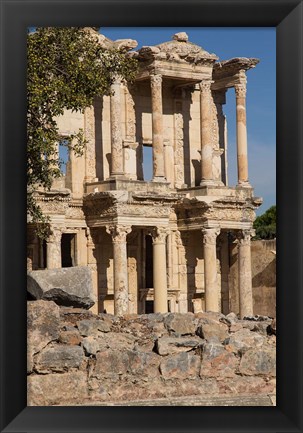 Framed Turkey, Izmir, Kusadasi, Ephesus The Library Of Ephesus Print