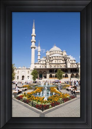 Framed Turkey, Istanbul The Exterior Of Yeni Cami Mosque Print