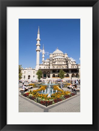 Framed Turkey, Istanbul The Exterior Of Yeni Cami Mosque Print