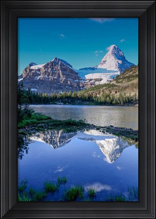 Framed Mount Assiniboine And Mount Magog As Seen From Sunburst Lake Print
