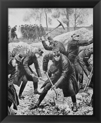 Framed Ww1(1914-1918) Occupation Of Belgium By German Troops (August 1914) Print