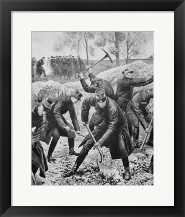 Framed Ww1(1914-1918) Occupation Of Belgium By German Troops (August 1914) Print