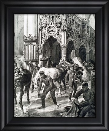 Framed WORLD WAR I (1914-1918) The Occupation Of Aerschot By The Germans Print