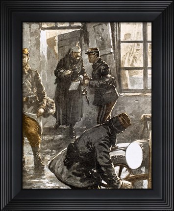 Framed World War I (1914-1918) Generals Joffre And French Studying The Progress Of Operations Print