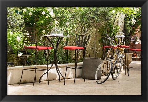 Framed Southern France, St Remy Sidewalk Cafes Print