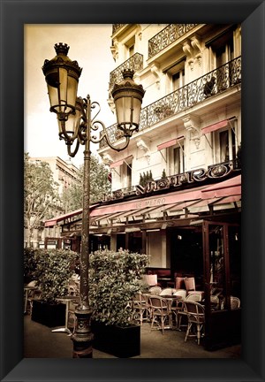 Framed Le Metro Restaurant, Left Bank, Paris, France Print