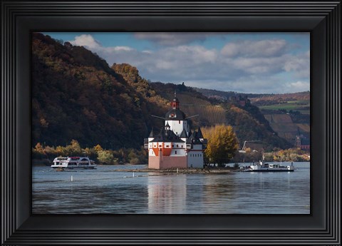 Framed Germany, Pfalzgrafenstein Castle, 14th Centurycastle On The Rhein River Print