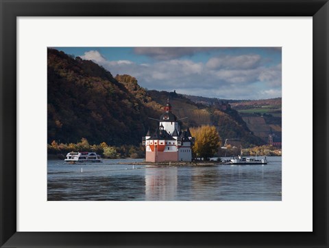 Framed Germany, Pfalzgrafenstein Castle, 14th Centurycastle On The Rhein River Print