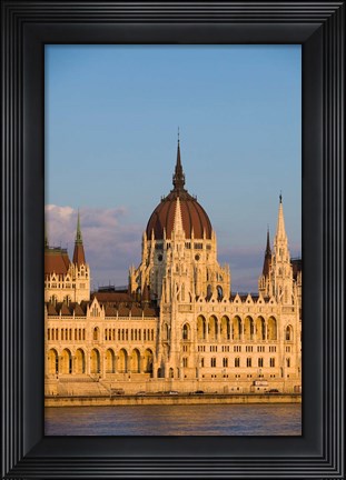 Framed Hungary, Budapest Parliament Building On Danube River Print