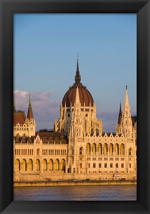 Framed Hungary, Budapest Parliament Building On Danube River Print