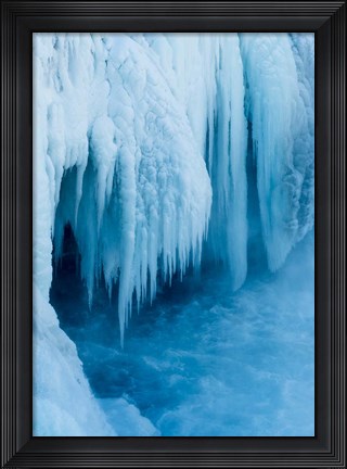 Framed Godafoss Waterfall Of Iceland During Winter Print