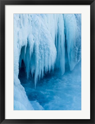 Framed Godafoss Waterfall Of Iceland During Winter Print