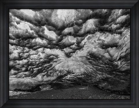 Framed Ice Cave In The Glacier Breidamerkurjokull In Vatnajokull National Park Print