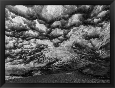 Framed Ice Cave In The Glacier Breidamerkurjokull In Vatnajokull National Park Print