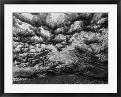 Framed Ice Cave In The Glacier Breidamerkurjokull In Vatnajokull National Park Print