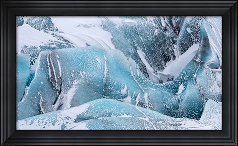 Framed Svinafellsjoekull Glacier In Vatnajokull During Winter Glacier Front And Icefall Print