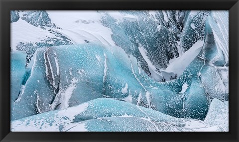 Framed Svinafellsjoekull Glacier In Vatnajokull During Winter Glacier Front And Icefall Print