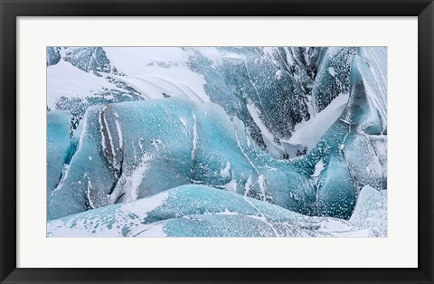 Framed Svinafellsjoekull Glacier In Vatnajokull During Winter Glacier Front And Icefall Print