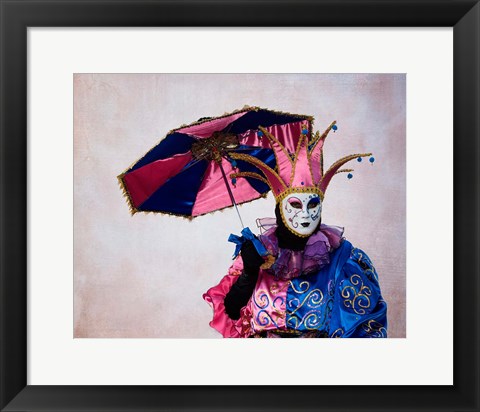 Framed Elaborate Costume For Carnival, Venice, Italy Print