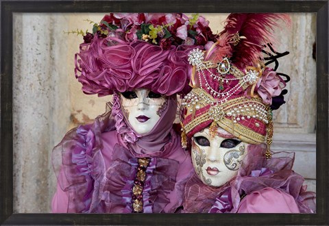 Framed Venice At Carnival Time, Italy Print