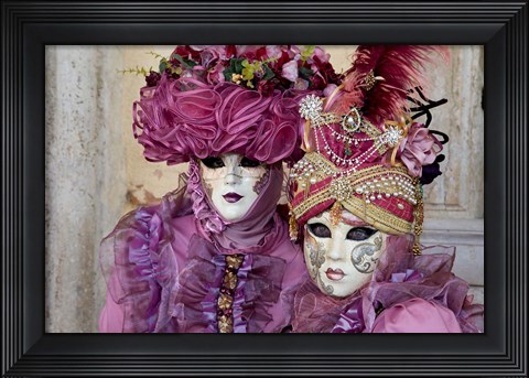 Framed Venice At Carnival Time, Italy Print