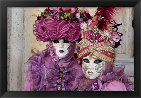 Framed Venice At Carnival Time, Italy Print