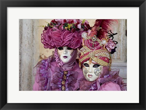 Framed Venice At Carnival Time, Italy Print