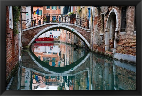 Framed Italy, Venice, Canal Print